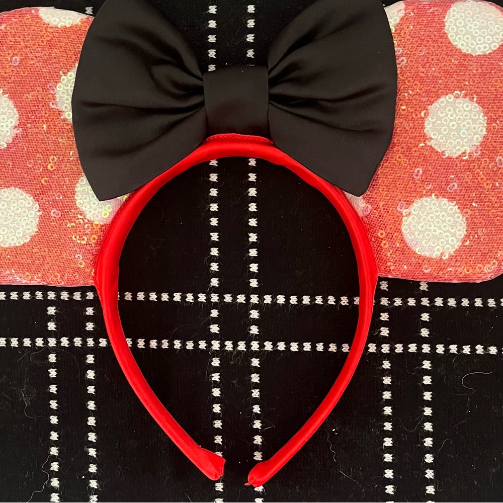 Disney Red and Black Minnie Mouse Ears Headband